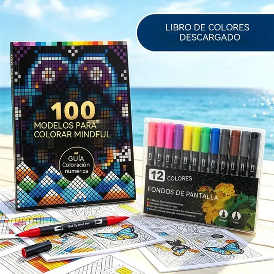 🎨 Libro para Colorear por Números | 100 Misterios para Relajarte y Desconectar 🧩