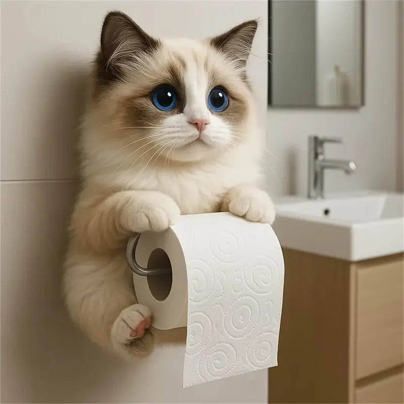 🐱Uroczy uchwyt na papier toaletowy z motywem kota