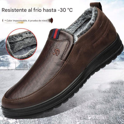 👟💖✨【39-44】Nuevos zapatos de cuero con suela suave para hombre, el calor invernal a seguir