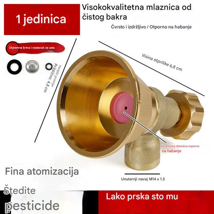 💦🔥Posebna vremenski ograničena ponuda🔥Mjedena poljoprivredna mlaznica za prskanje s podesivom mlaznicom 🌾