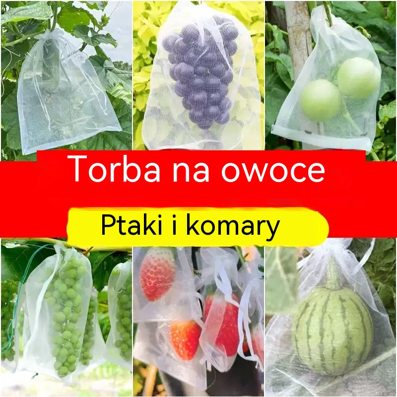 🍓🌳【50 sztuk】Siatka na owady i muszki owocowe, siatka ochronna drzew ozdobnych przed ptakami, worki siatkowe ogrodowe do ochrony kwiatów, roślin, owoców i warzyw🥬🌸🐦