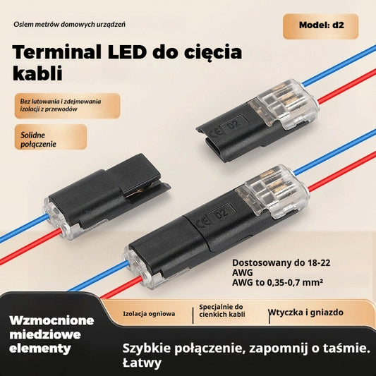 🔥Top hit 【Kup 20 sztuk i otrzymaj 20 gratis!】🏆 Złącza LED bez lutowania i bez taśmy