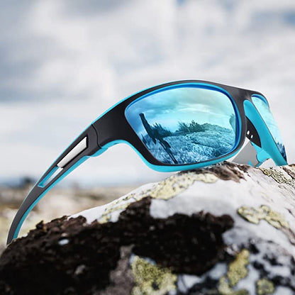 🚵‍♂️😎 【50% zľava 🔥】🕶⚡ Pánske športové slnečné okuliare, polarizačné, so zrkadlovými sklami, moderné a prachotesné, ideálne na outdoorovú cyklistiku