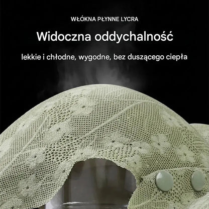 😍【3-częściowy zestaw】Biustonosz damski bez fiszbin z guzikami z przodu ❤️【40-100 kg】