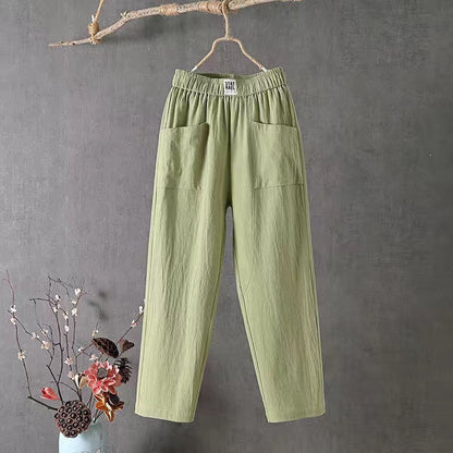 🌿🌈【M-4XL】Pantaloni largi de damă în stil nou de vară 2025, pantaloni casual respirabili și confortabili
