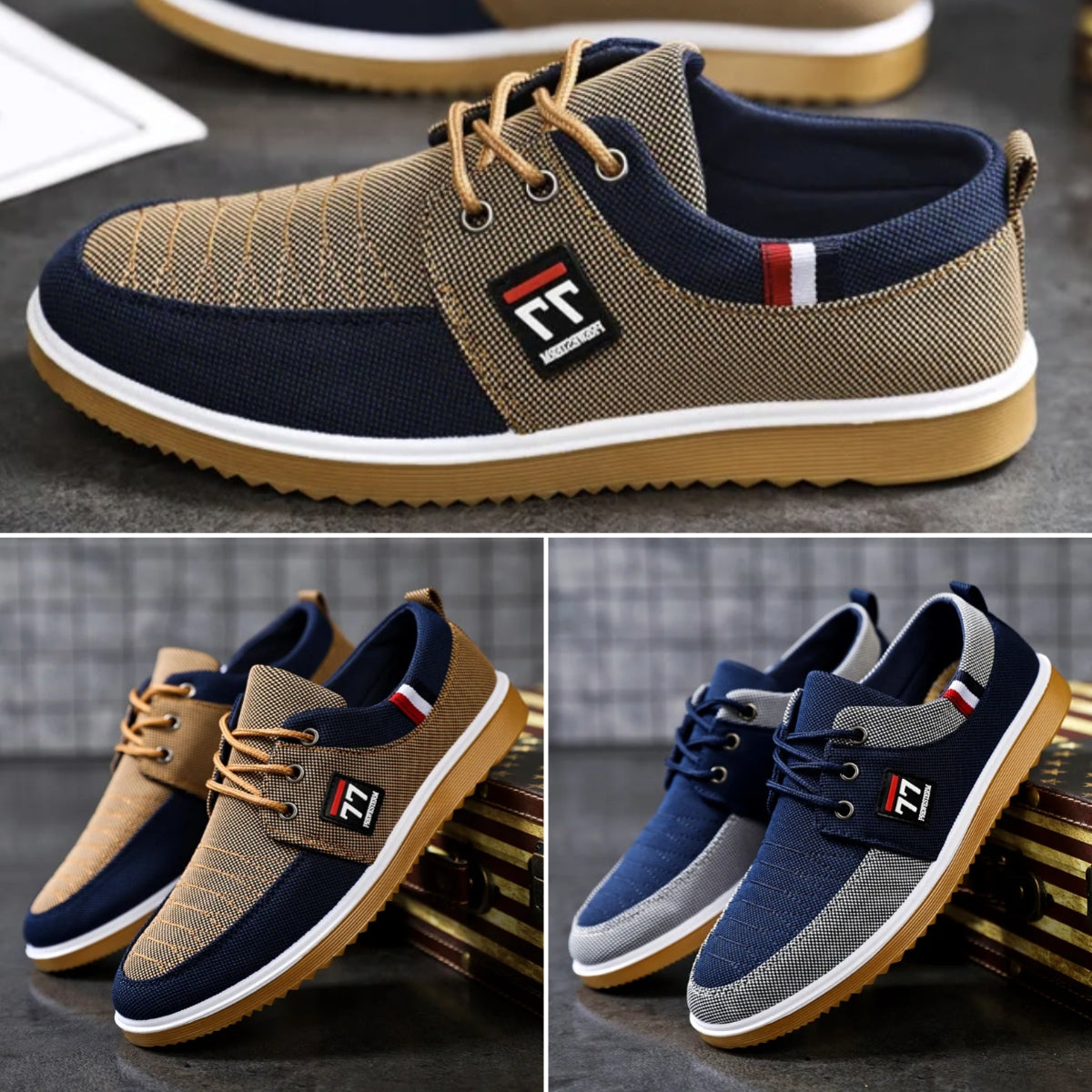 🔥OFERTA ESPECIAL🔥【39-44】Zapatillas casuales de lona transpirables para hombre (modelo 2026)