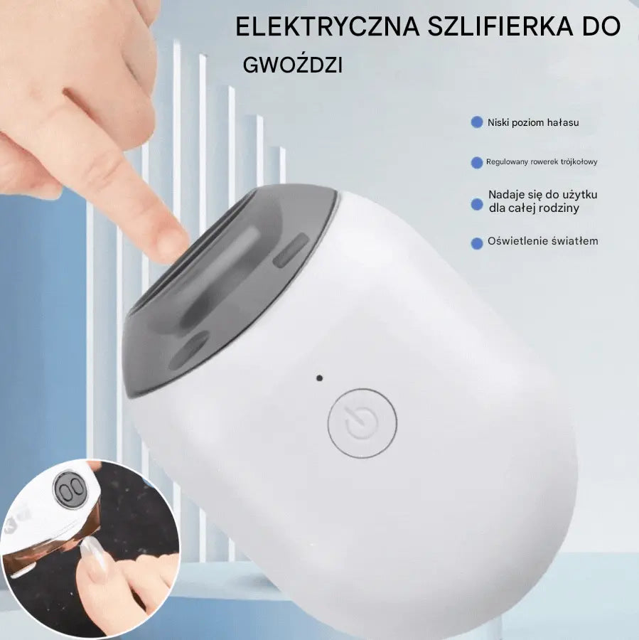 💅 Kup jeden, a drugi dostaniesz gratis! ✨ Automatyczny pilnik do paznokci zapewniający bezpieczną i delikatną pielęgnację.
