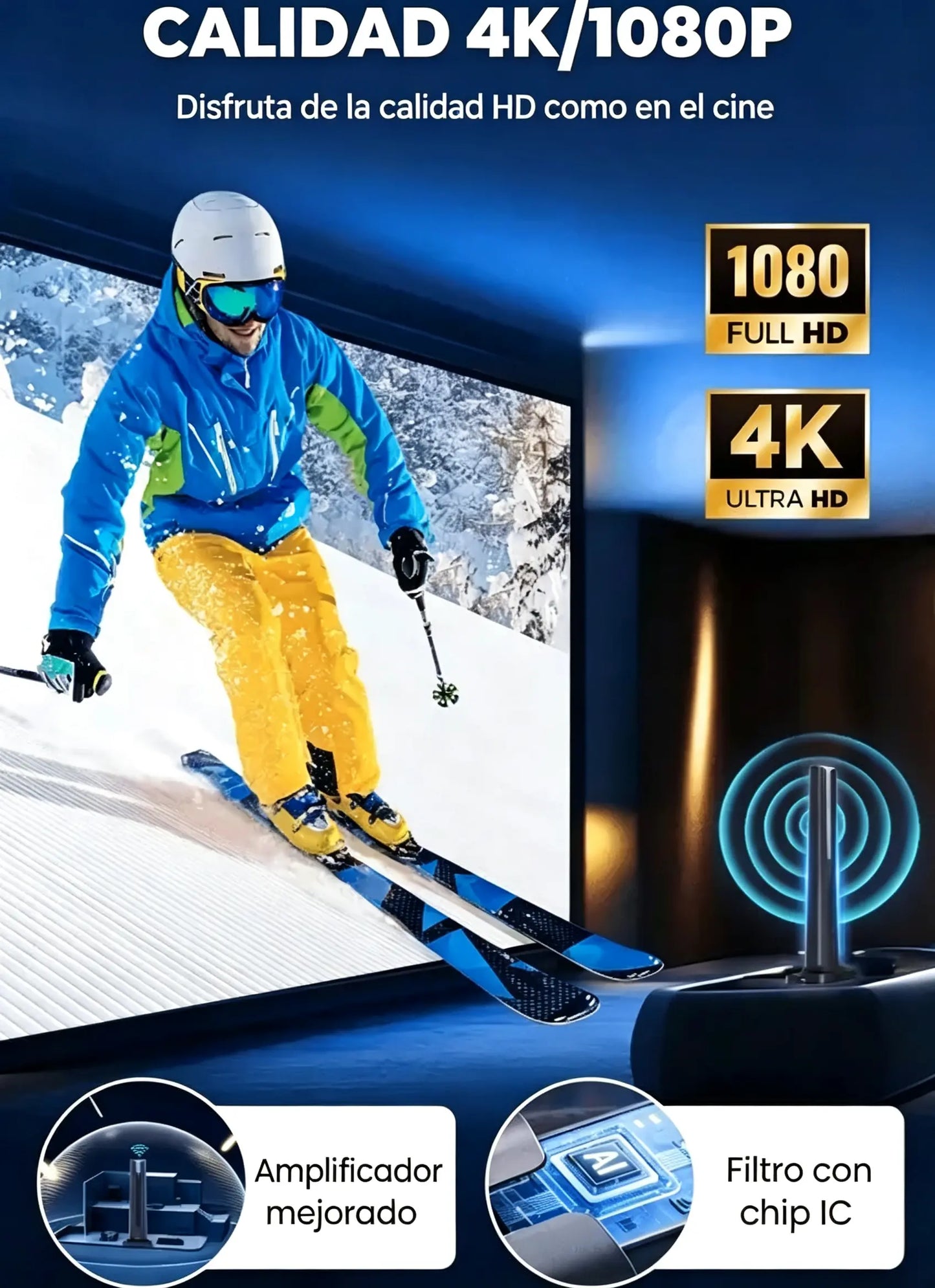 🔥Receptor de televisión digital HD interno🌐