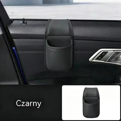 🚗 Więcej miejsca i porządku w samochodzie! Skórzany uchwyt na drzwi samochodu / uchwyt na kubek i telefon (Łatwy montaż na szybie / oferta 1+1 GRATIS – otrzymasz 2 sztuki)! ✨