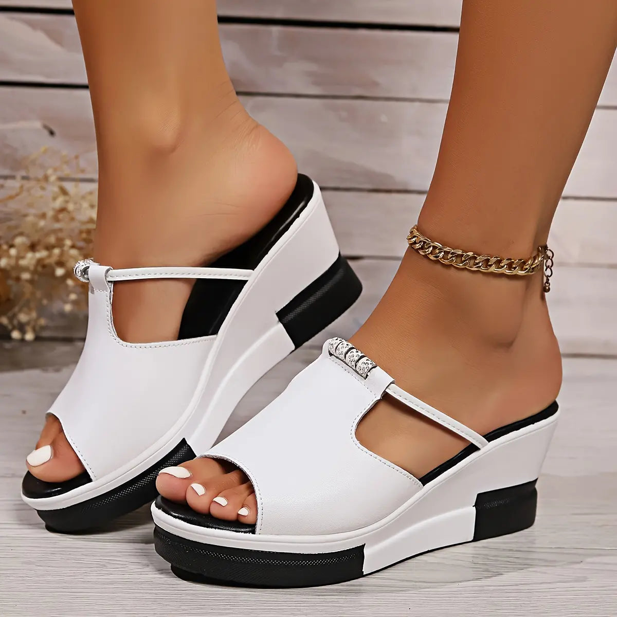 🔥👡【36-43】Damskie sandały ze skóry naturalnej, kotna podeszwa dodająca wzrostu