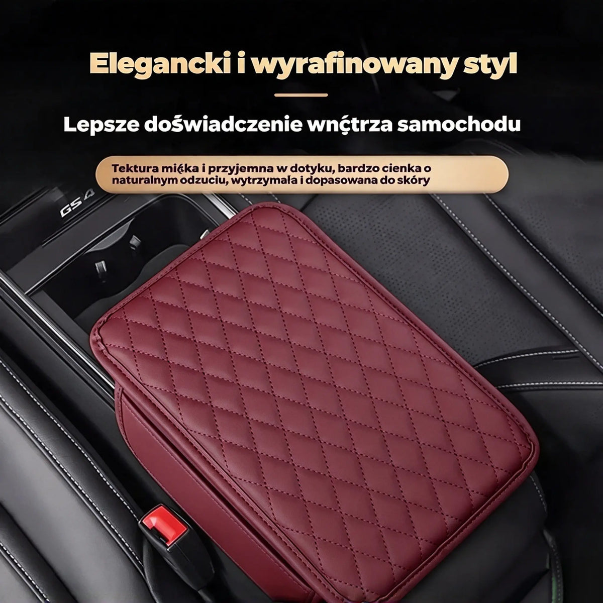 📢📢 50% rabatu! 🚗 Uniwersalny skórzany podwyższony podłokietnik samochodowy: wygodniejsza, podwyższona pozycja podłokietnika.