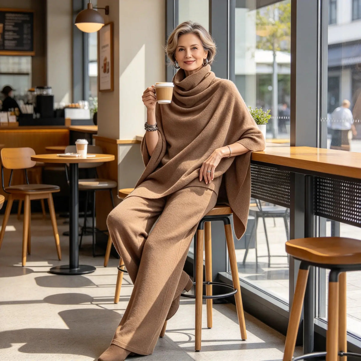 ❄️✨ Zestaw damski z imitacją zamszu — Ciepły, elegancki i prosty, idealny na zimowe stylizacje 💃🧥