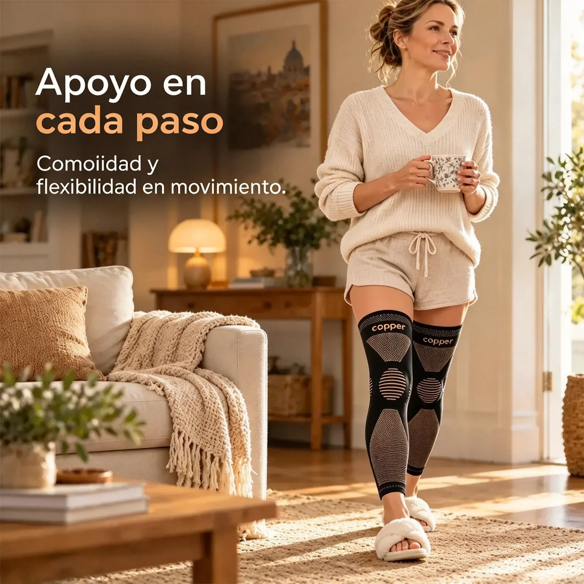 🦵 Rodillera elástica de nailon de diseño largo | Ofrece un ajuste compresivo, calidez y flexibilidad; ideal para la práctica deportiva y el uso diario.