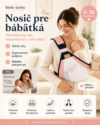 👶 Ľahký ergonomický nosič pre bábätká | Ideálny na prechádzky a cestovanie ✈️