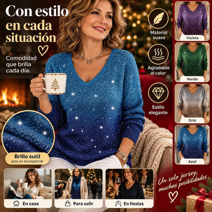 👚👚Nuevo suéter de manga larga con cuello en V para mujer, otoño/invierno 2026
