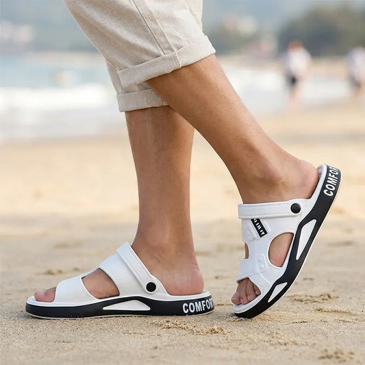 👍【50% de descuento】Nuevas sandalias antideslizantes de talla grande para hombre (modelo 2026) – Ideales para exteriores, la playa y uso en interiores.