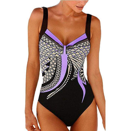 🩱🏊‍♀️  nový retro jednodielny plavkový kostým s potlačou【S-3XL】