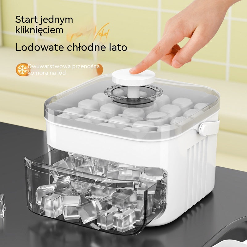 🔥 Forma do zamrażania lodu 🧊 Wystarczy nacisnąć formę, aby szybko zrobić kostki lodu.