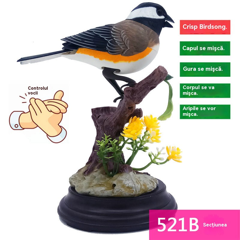 🦜🐦🐦【Kúp 1 a získaj 1 zadarmo】Kreatívne, roztomilé vtáčie ozdoby ovládané hlasom na dekoráciu stola v izbe.