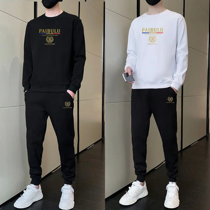 🔥Męski, codzienny, jesienny garnitur sportowy, nowy👕👖【bluza + spodnie】