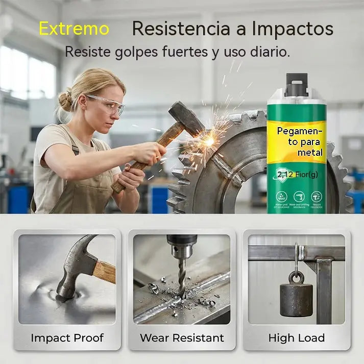【Juego de 3 piezas】 28 € 🔥🛠️Pegamento reparador de metal AB de alta resistencia