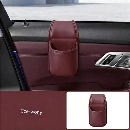 🚗 Więcej miejsca i porządku w samochodzie! Skórzany uchwyt na drzwi samochodu / uchwyt na kubek i telefon (Łatwy montaż na szybie / oferta 1+1 GRATIS – otrzymasz 2 sztuki)! ✨
