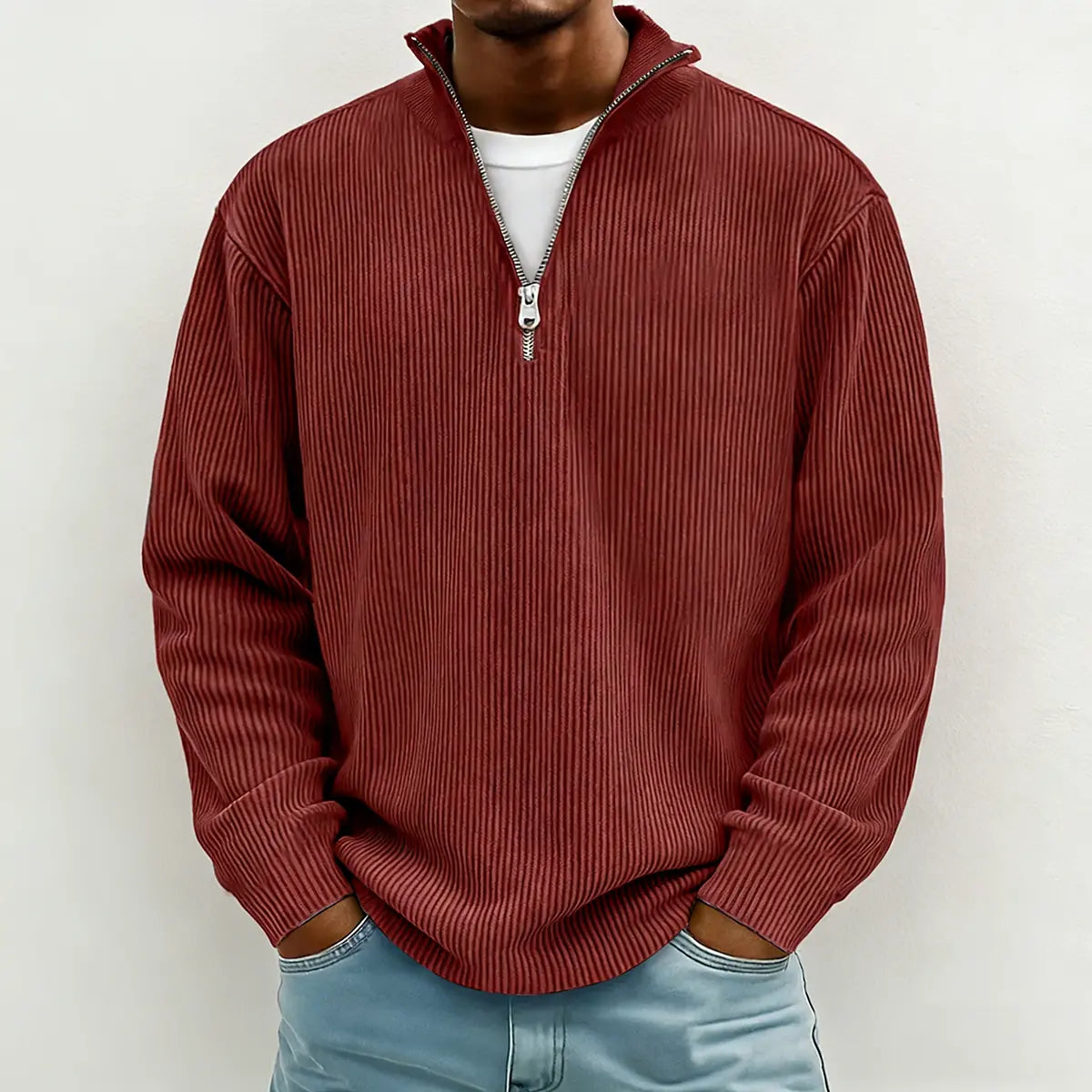🔥【S-5XL】Nuevo polo de cuello alto sencillo de color liso para hombre, colección 2026