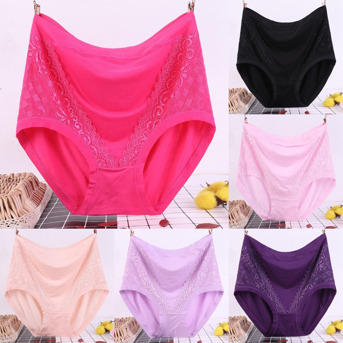 🔥🩲【Kupte 6 kusů, získejte 6 zdarma】(6/12 ks) Poslední den - sleva 50 % - Antibakteriální kalhotky s vysokým pasem pro kontrolu bříška