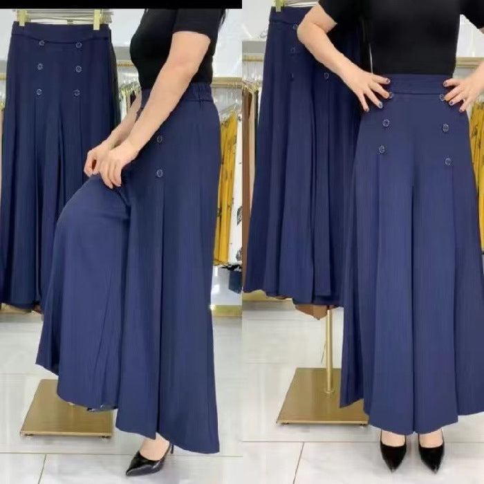 🔥【Rabat 50%】👖【M-5XL】Modna damska szeroka spódnica o wysokiej talii i lekkim falbanem
