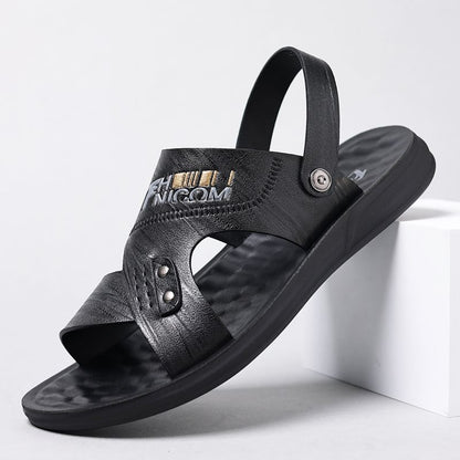 🔥【37-44】Nuevo estilo veraniego, cómodas sandalias de cuero para hombre con suela suave