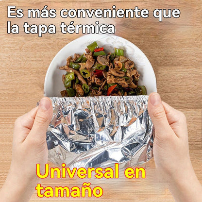 🔥Compra 50 y llévate 50 gratis🔥【100piezas】🍎 Cubierta térmica de papel de aluminio apto para alimentos