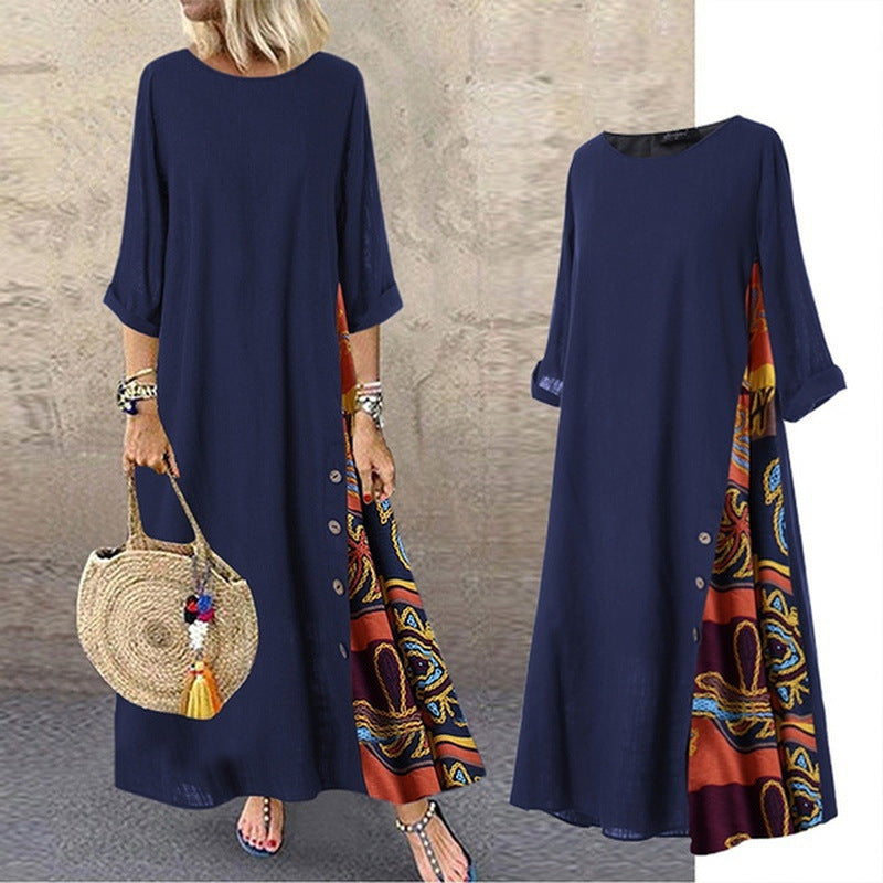 🌾【Horúci výpredaj】💕[M-5XL] Nové letné ľanové retro šaty – mäkké a príjemné na dotyk
