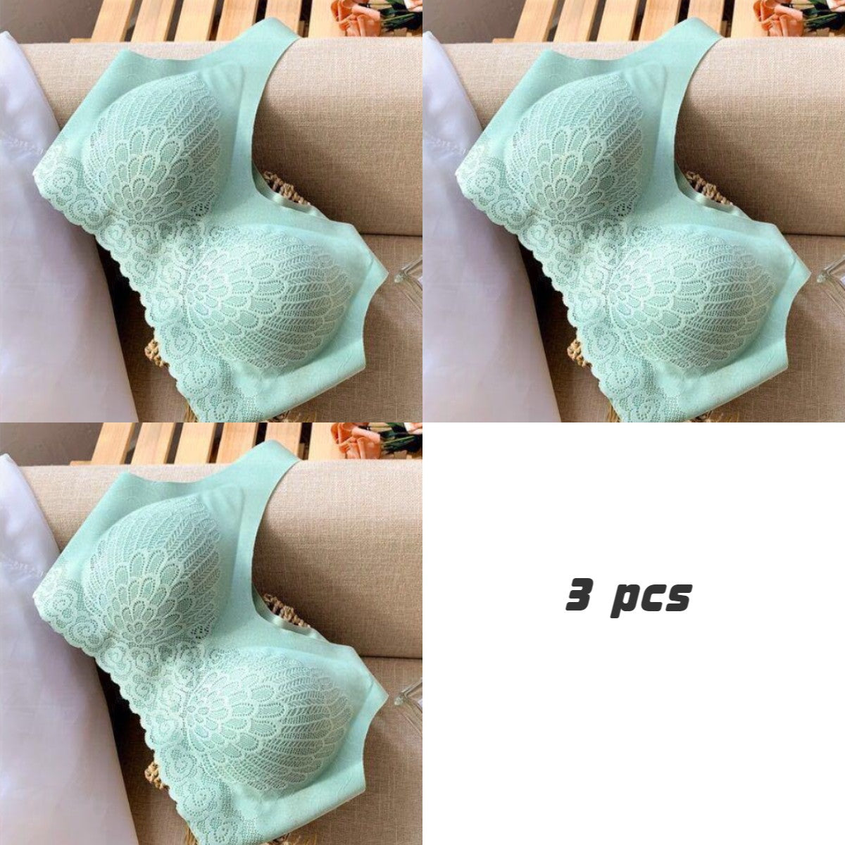 👙【Zestaw 3-częściowy】Nowy i ulepszony wygodny koronkowy biustonosz w dużym rozmiarze (50-100kg)