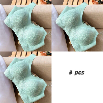 👙【Zestaw 3-częściowy】Nowy i ulepszony wygodny koronkowy biustonosz w dużym rozmiarze (50-100kg)