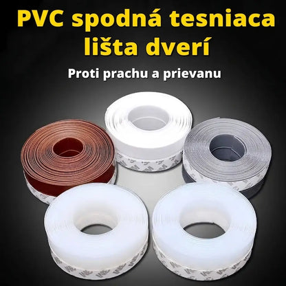 🚪 【5M】PVC tesniaca lišta na spodnú časť dverí – ochrana proti prachu a prievanu