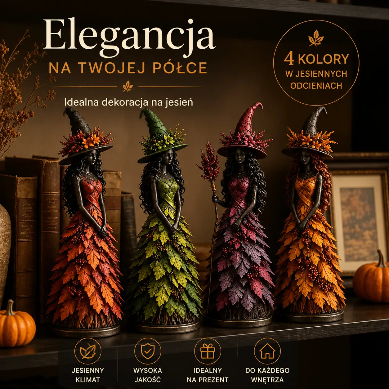 🧙‍♀️🔥Hit Sprzedaży 【Rabat 50%】 Zaczarowana figurka jesiennej wiedźmy