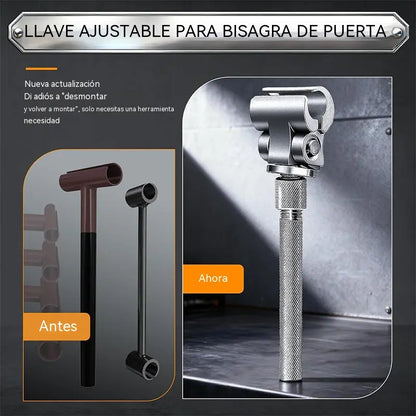 🧰🔧Llave universal ajustable para bisagras de puerta