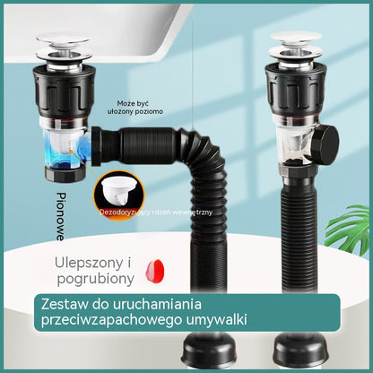 2 zestawy za 119 zł 📢📢 Rabat 50%!! ⏰🔥🛠️ Teleskopowa, bezzapachowa rura odpływowa 🚿💨🧰