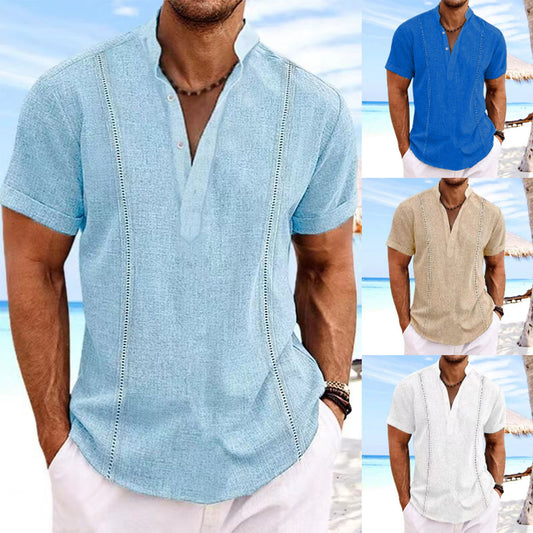 🌹👔【50% de descuento】✨【S-3XL】☀️ Camisa casual de algodón para hombre de verano 2025, diseño de línea de cintura, estilo festivo