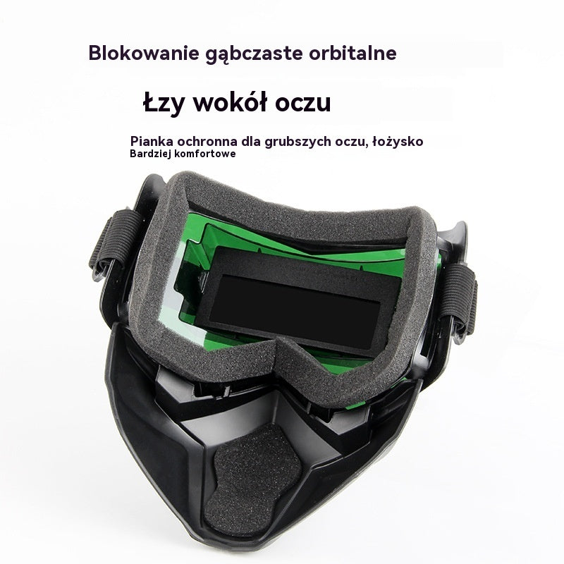 🔥【Zniżka 50%】😎W pełni automatyczny hełm spawalniczy z funkcją zmiany światła, mocowany na głowie, wygodna, przewietrzająca i odporna na parowanie.