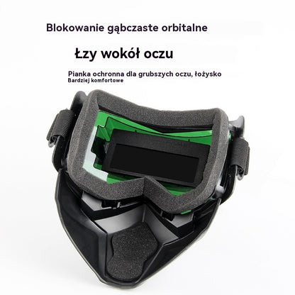 🔥【Zniżka 50%】😎W pełni automatyczny hełm spawalniczy z funkcją zmiany światła, mocowany na głowie, wygodna, przewietrzająca i odporna na parowanie.