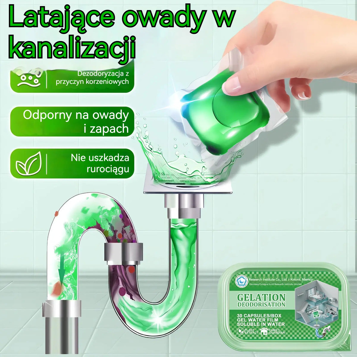 2 opakowania (100 tabletek) za 99 zł . - 🔥🎉. Kapsułki z bioenzymami do usuwania nieprzyjemnych zapachów z odpływów.