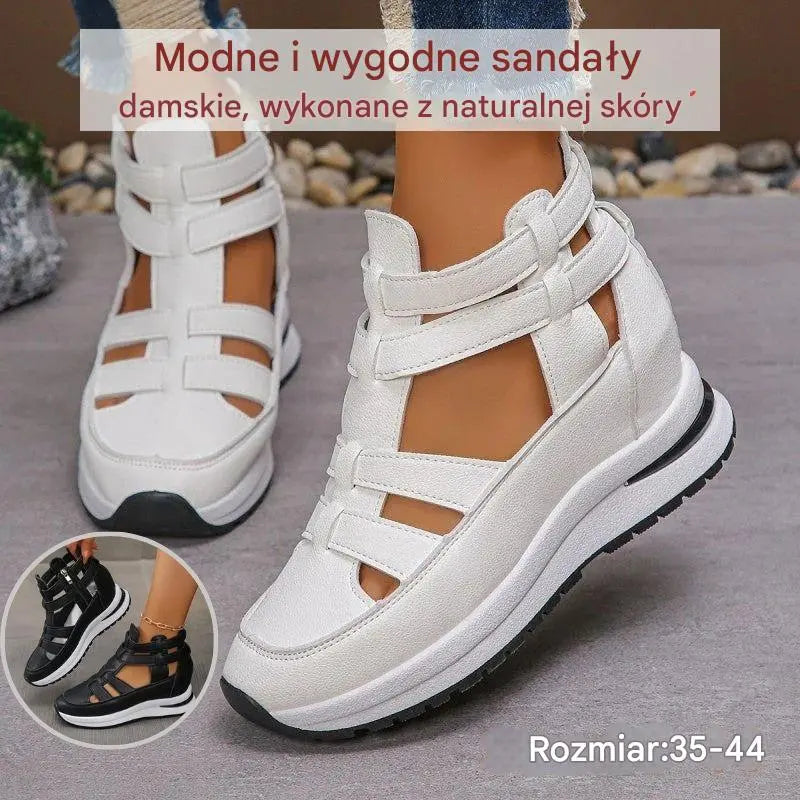 【35-44】2026 Modne i wygodne sandały damskie, wykonane z prawdziwej skóry