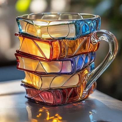【Cumpărați  unul și primiți unul gratuit】📚Ceașcă de cafea pictată 3D în formă de carte