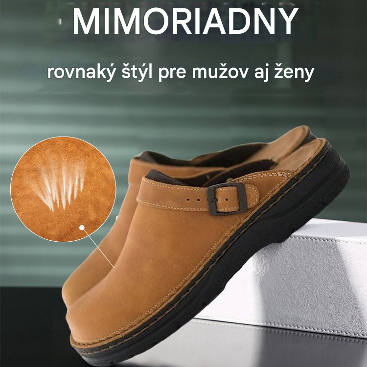 ✨【Časovo obmedzená zľava 50%】[39-48] 😎 Papuče z pravej kože s mäkkou podrážkou