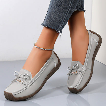 【35-44】 2025 pantofi casual din piele de damă în stil nou, talpă moale, suprafață moale 3924232
