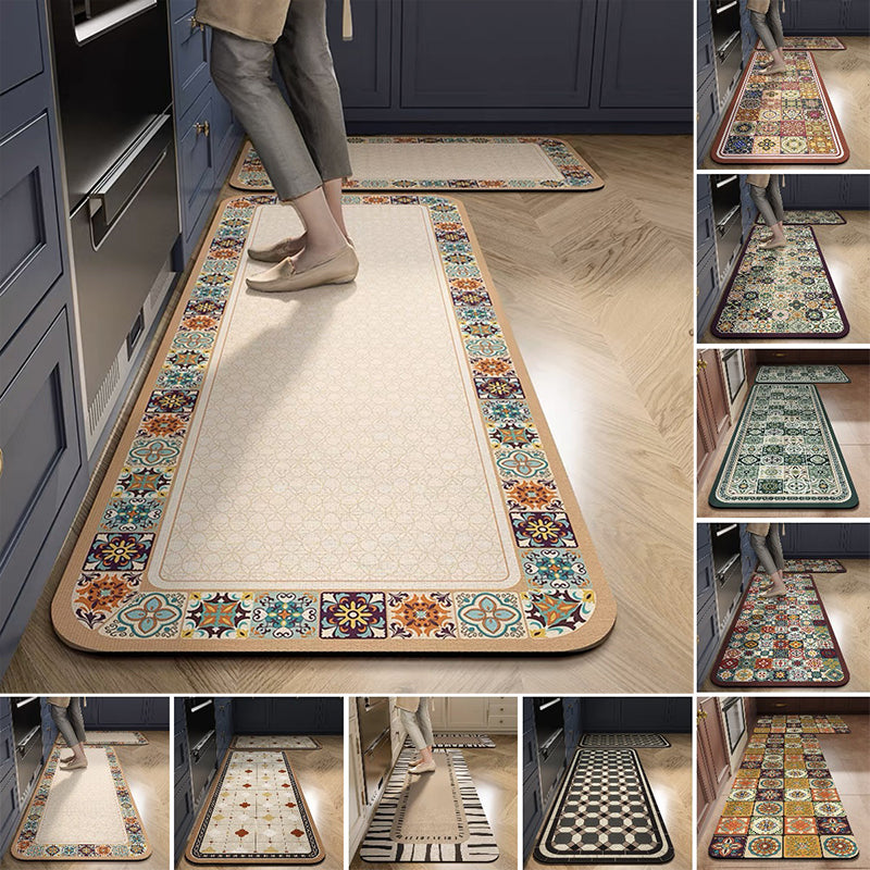 💥【Kupite jedan, dobijte jedan gratis】【40*60+40*120cm】Protuklizne i visoko upijajuće prostirke za kuhinju i kupaonicu