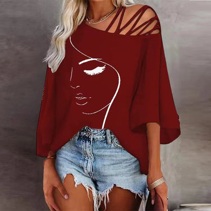 🔥✨【Stoc limitat】【S-2XL】2025 Tricou casual imprimat pentru femei la moda de inalta calitate