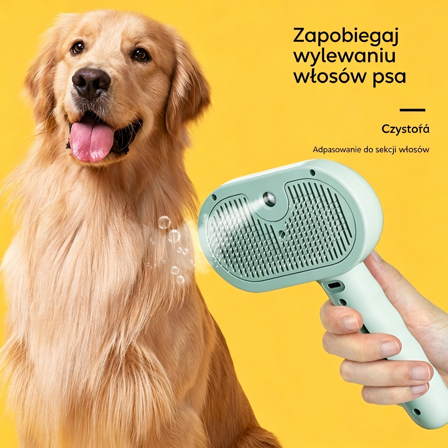 🐶🐱 Szczotka parowa dla zwierząt | Grzebień i urządzenie do usuwania sierści dla kotów i psów 💧✨ - W zestawie bezpłatne serum