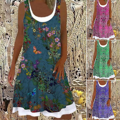 👗【50% reducere】💖【S-5XL】2025 rochii casual la modă pentru femei, imprimate, potrivite pentru toate ocaziile